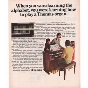 Thomas Electric Organ Advertisement Vintage Music Musical Instrument Family